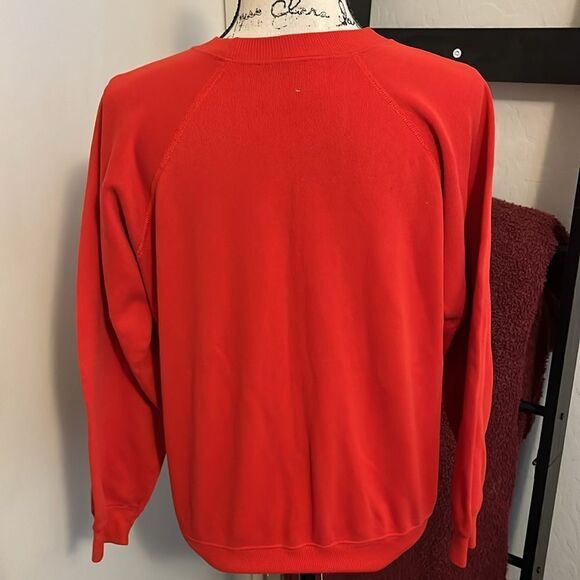 Vintage Cat Red Design Vermont Pullover Sweatshirt Casual - Picture 2 of 9